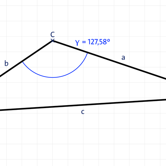 Ein stumpfwinkliges, unregelmäßiges Dreieck | kolleg24 Mathematik