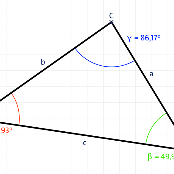 Ein spitzwinkliges, unregelmäßiges Dreieck | kolleg24 Mathematik