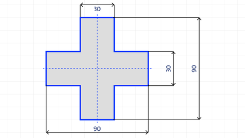 Grafik eines Vielecks, das sich aus Rechtecken zusammensetzt | Flaeche und Umfang | Geometrie | kolleg24 Mathematik