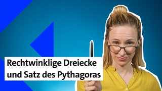 Presenterin der Folge zu rechtwinkligen Dreiecken und dem Satz des Pythagoras im kolleg24 Mathematik
