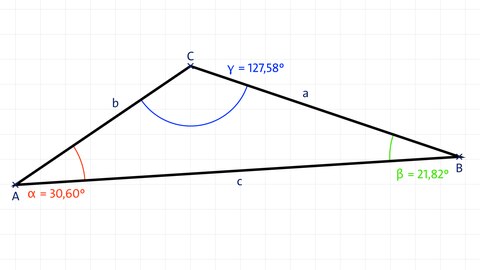 Ein stumpfwinkliges, unregelmäßiges Dreieck | kolleg24 Mathematik
