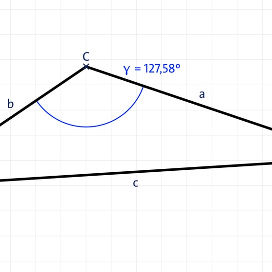Ein stumpfwinkliges, unregelmäßiges Dreieck | kolleg24 Mathematik