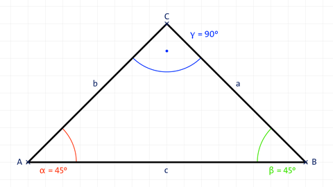 Ein gleichseitiges, rechtwinkliges Dreieck | kolleg24 Mathematik