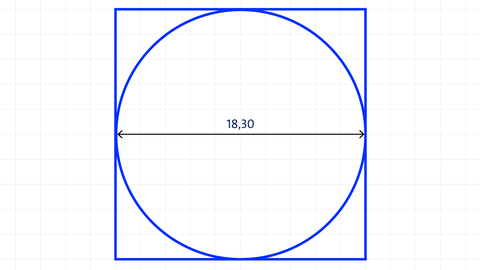 Grafik des Mittelkreises im Fußballfeld | Flaeche und Umfang | Geometrie | kolleg24 Mathematik