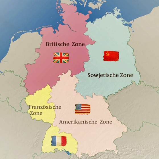 Beatzungszonen Deutschlands (Foto: SWR - Screenshot aus der Sendung)