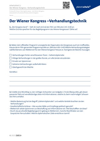 Screenshot des Arbeitsblattes