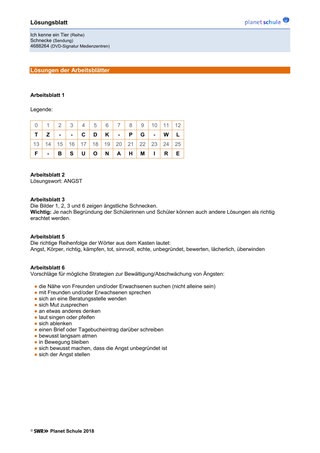 Lösungen: Lösungen der Arbeitsblätter