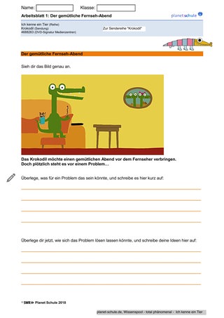 Arbeitsblatt 1: Der gemütliche Fernseh-Abend