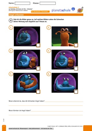 Arbeitsblatt 3: Angst erkennen