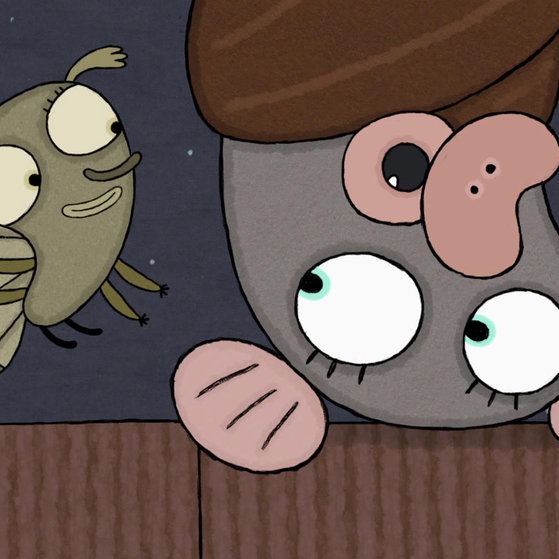 Insekt und Fledermaus.