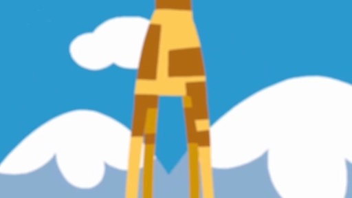 Zeichnung vom mittleren Teil einer Giraffe.