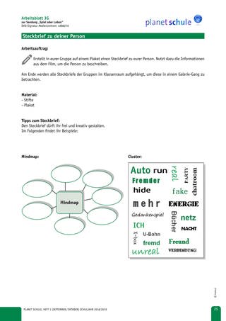 Arbeitsblatt 3G: Steckbrief (Foto: )