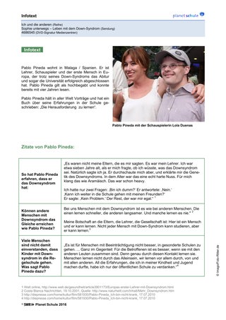 Infoblatt: Down-Syndrom und hochbegabt: Pablo Pineda