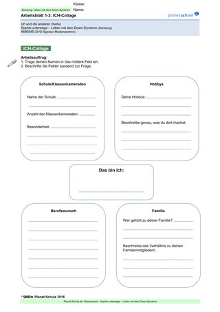 Arbeitsblatt 1.3: ICH-Collage (Niveau 3)