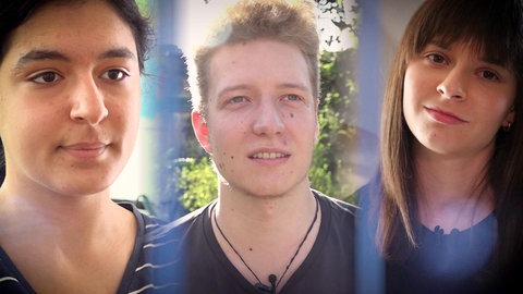 Porträtbilder von Negin, Florian, Carina.