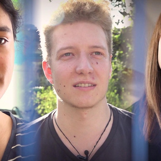 Porträtbilder von Negin, Florian, Carina.