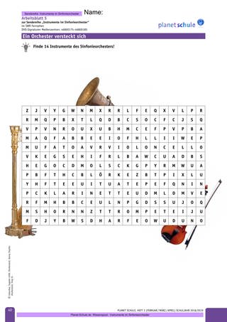 Arbeitsblatt 5: Ein Orchester versteckt sich (Foto: )