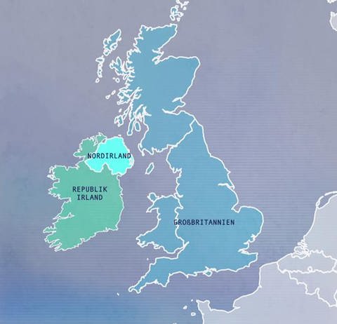 Karte der britischen Inseln. (Foto: SWR - Screenshot aus der Sendung)