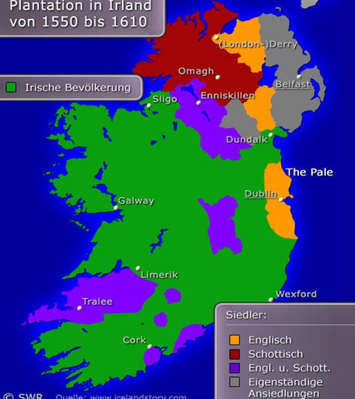 Karte: Landkarte Irland (Foto: SWR)