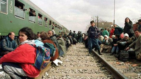 Kosovo-Albaner warten auf ihren Abtransport