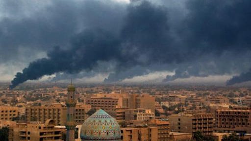 Brennendes Bagdad, 2.4.2003 (Foto: dpa)