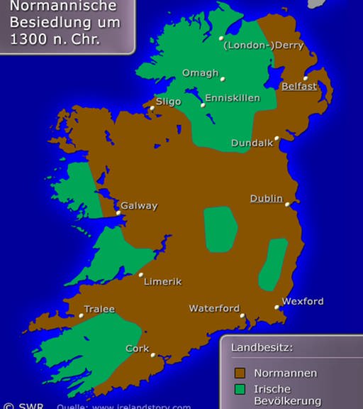 Karte: Landkarte Irland (Foto: SWR)