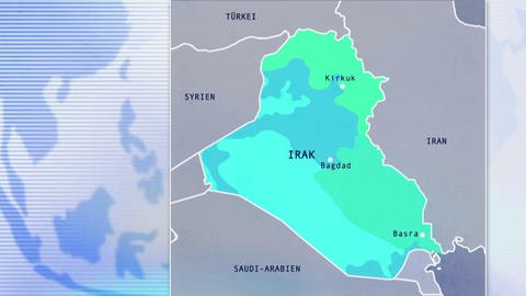 Eine Karte des Irak. (Foto: SWR - Screenshot aus der Sendung)
