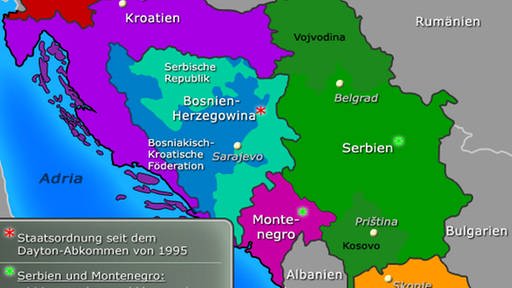 Karte des Balkan seit 2006