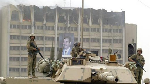 US-Soldaten bewachen das Ölministerium in Bagdad