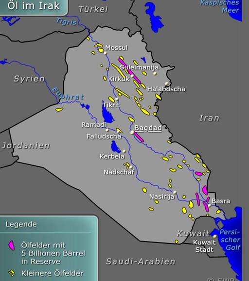 Karte: Öl im Irak (Foto: SWR)