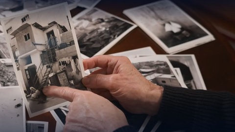 Fotografien aus Flücchtlingslagern im Nahen Osten aus dem Film 
