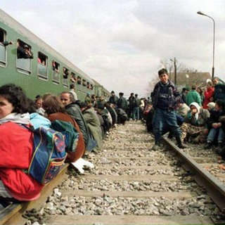 Kosovo-Albaner warten auf ihren Abtransport