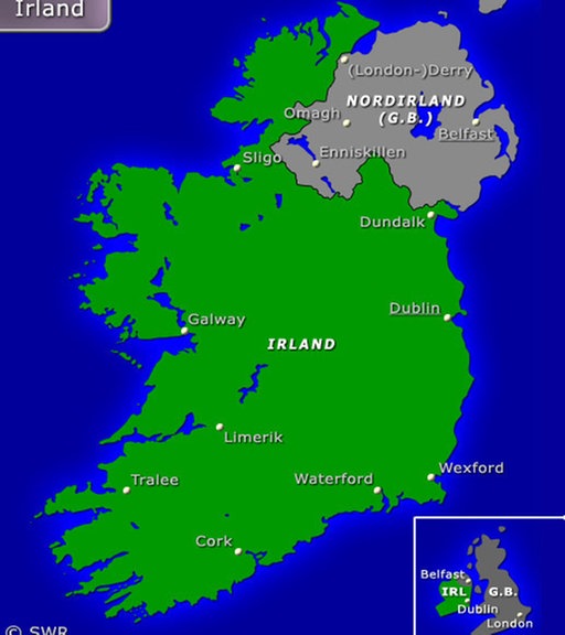 Karte: Landkarte Irland
