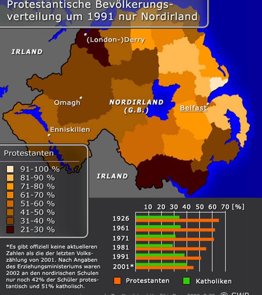 Karte: Landkarte Irland