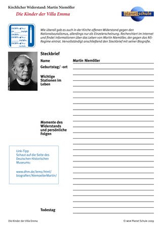 Arbeitsblatt 6: Kirchlicher Widerstand – Martin Niemöller (Foto: )