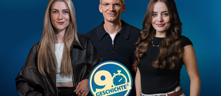 Hosts Mona Berner, Paul Lüder und Aurora Lushtaku (v.l.n.r.)