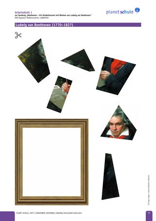 Arbeitsblatt 1: Ludwig van Beethoven - Puzzle (Foto: )
