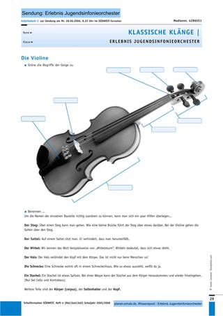Arbeitsblatt 2: Die Violine (Foto: )