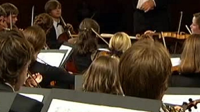 Das Jugendsinfonieorchester. (Foto: SWR – Screenshot aus der Sendung)