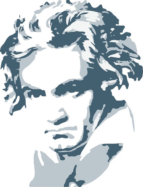 Modernes Porträt Beethovens.