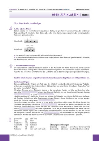 Arbeitsblatt 6: Sich über Musik verständigen