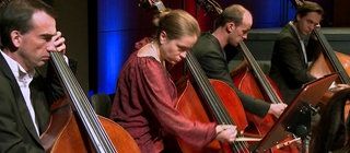 Bild von Menschen die Streichinstrumente spielen