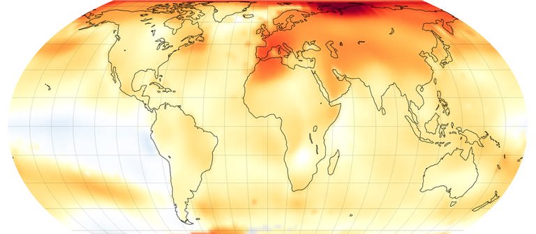 Die überhitzte Erde (Foto: NASA)