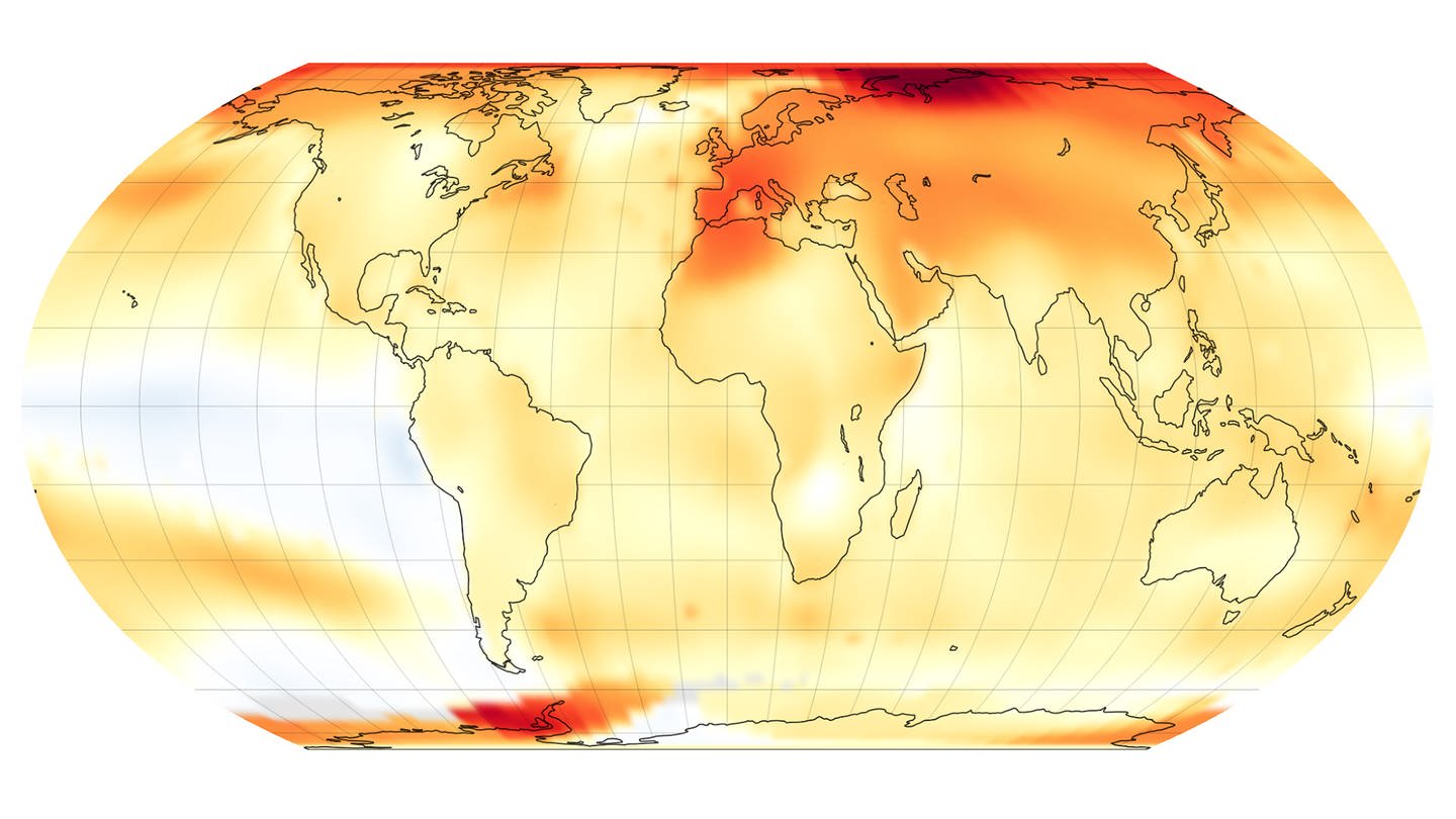 Die überhitzte Erde (Foto: NASA)
