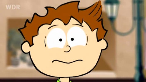 Der kleine Philosoph Knietzsche schaut betreten drein.