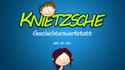 In der App Knietzsches Geschichtenwerkstatt lassen sich Figuren, Hintergründe und andere Elemente zu Geschichten kombinieren.