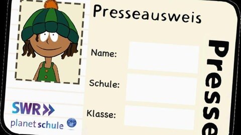 Gezeichneter Knietzsche-Presseausweis mit einem anderen Kinderbild