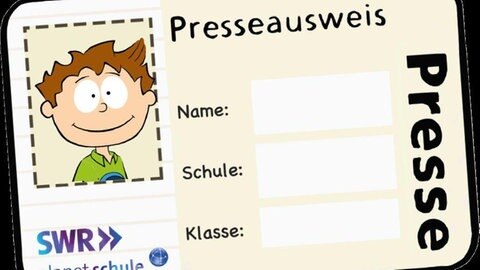 Gezeichneter Knietzsche-Presseausweis mit einem Bild von Knietzsche