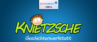 In der App Knietzsches Geschichtenwerkstatt lassen sich Figuren, Hintergründe und andere Elemente zu Geschichten kombinieren. 