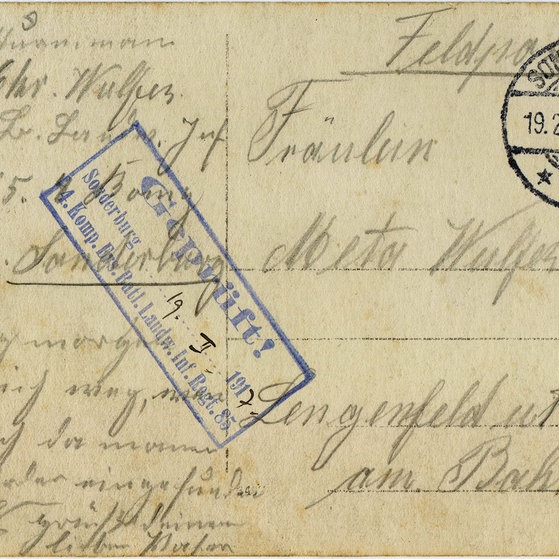 Feldpostkarte von 1917